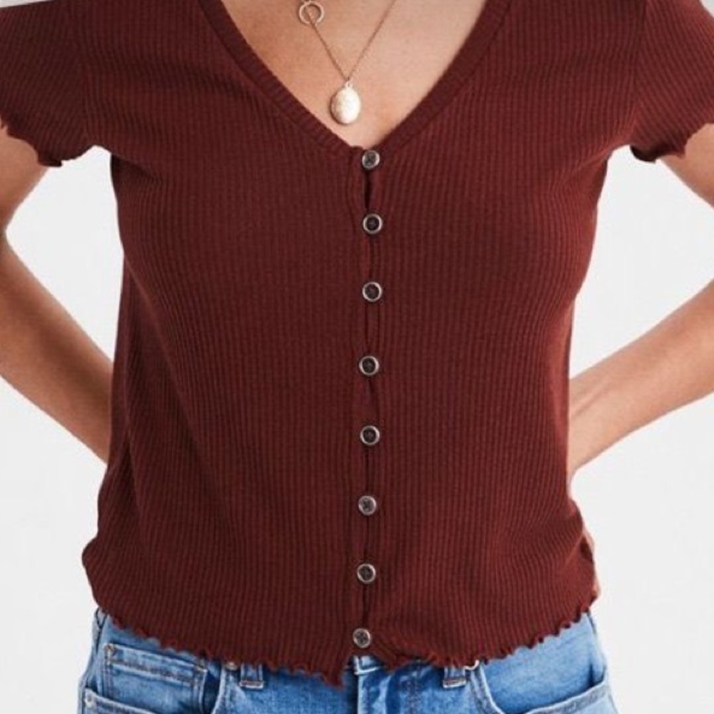 American Eagle Rust Crop Top